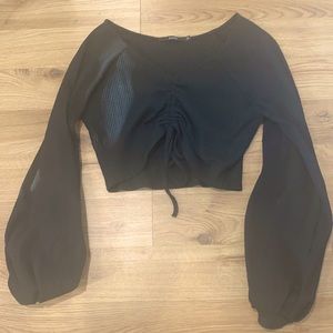 Zaful Medium Black Crop Top